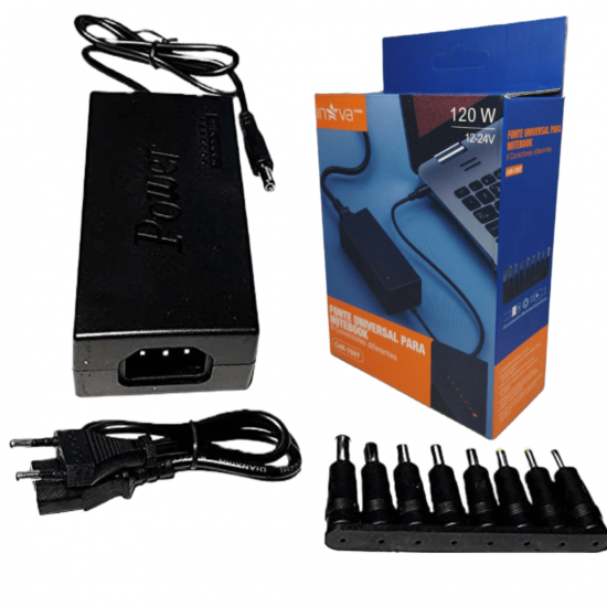 Fonte Carregador Universal Notebook Laptop Computador 120W Inova Prime
