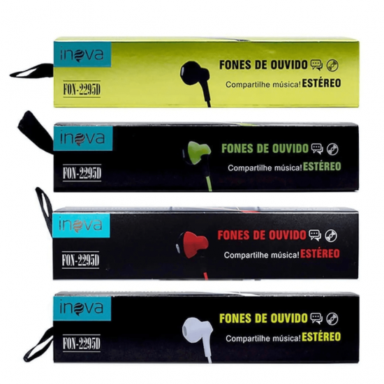 Fone de Ouvido Intra-Auricular com Microfone Inova - FON-2295D
