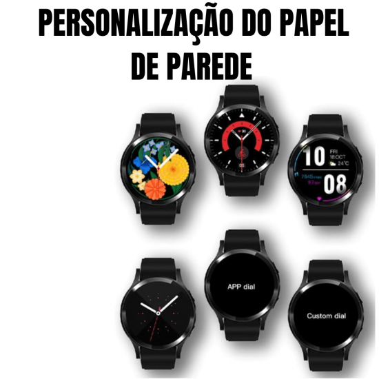 relógio inteligente smartwatch redondo W47 PRO MAX IP67 Nfc
