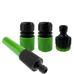 ESGUICHO PARA MANGUEIRA RETO COM 2 ENGATES ¾'' + CONECTOR CURTO E BICO COM REDUTOR ¾'' PARA ½'' TOP PROS