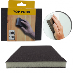 ESPONJA DE LIXA N° 100 TOP PROS 125X100X15MM - TOP5233