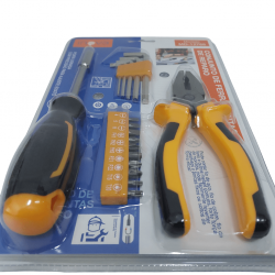 CONJUNTO 3 PECAS DE FERRAMENTAS MANUAIS, SENDO: ALICATE, CHAVES ALLEN, CHAVE INTERCAMBIAVEL - MD-12768