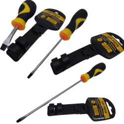 Chave Philips & Fenda Profissional TOP PROS imantada Com Cabo Emborrachado com diversos tamanhos