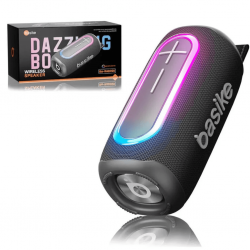 Caixa de Som Bluetooth Portátil Basike Ba RAD 020 - 20W, RGB, TWS, IPX6, Deep Bass