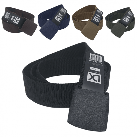Cinto Masculino de Lona com Fivela de PVC Plastico CORES SORTIDAS - DK-0003