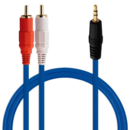 Cabo De Áudio Auxiliar P2 X 2 Rca 1,5 e 3,0 Metros