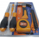 CONJUNTO 6 PECAS DE FERRAMENTAS MANUAIS, SENDO: CHAVE DE FENDA, CHAVE TESTE, CHAVE PHILLIPS, TRENA, ESTILETE - MD-12766
