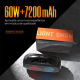 Caixa de Som Bluetooth Portátil Basike Ba RAD 018 - 60W, RGB, TWS, EQ, Bass Boost, IPX5