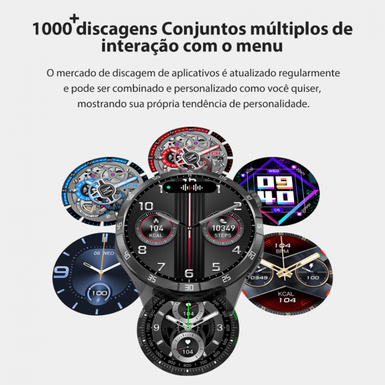 Smartwatch Bazik Prime GT4 Max – 46mm, Tela AMOLED, Bluetooth, GPS, NFC