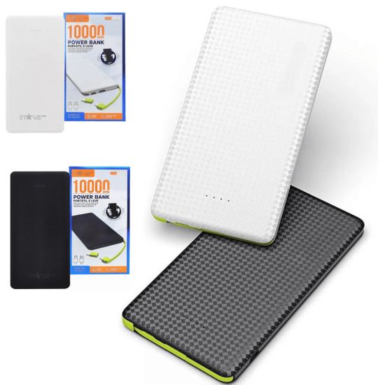 Carregador Portátil 10.000MAh Cabo Micro USB e com  adaptador lightning - Power Bank
