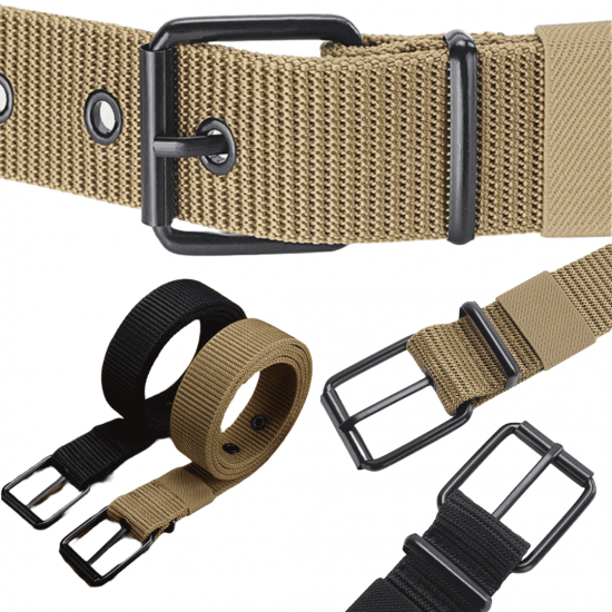 Cinto de lona infantil simples de nylon calças de cowboy