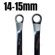Chave Estrela Profissional Cromo-Vanádio 14 e 15mm Boca Estriadas