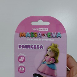 YP9321 - MASSINHA DE MODELAR DIVERTIDA PRINCESA C/4 CORES YINS PAPER