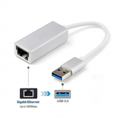 Adaptador de Rede USB 3.0 RJ45 Gigabit 1000Mbps Ethernet 10/100/1000 Internet Cabo - Computador PC Desktop Notebook