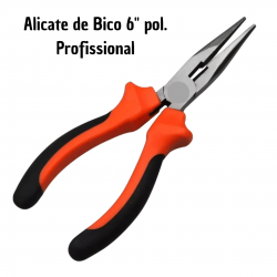 Alicate De Bico Longo Niquel 6  Aço Inox 150mm Pesca Tira Anzol Manutenção Eletrônica Joalheria Pesca Artesanato