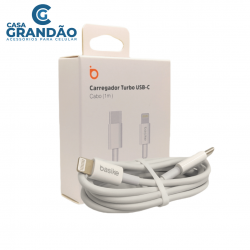 Cabo Adaptador USB Tipo C para Lightning iPhone 1 metro otima qualidade