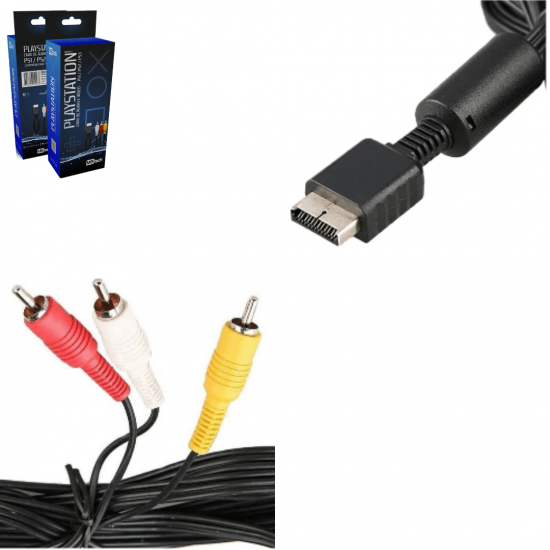 Cabo Av Audio E Video Rca para Ps1 Ps2 Ps3 mbtech