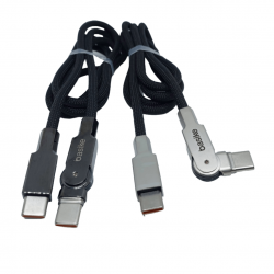 Cabo Carregador Turbo De Celular Angular Rotativo (USB-C - Tipo-C) 65W - 1Metro - Ba-CBO101 - Basike