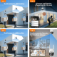 Câmera Segurança Externa 4K Dual Lens 2.4G WiFi 360° PTZ - Monitor Noturno Colorido