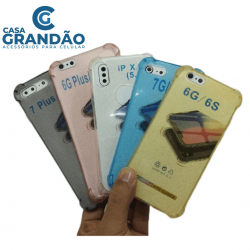 Capa Transparente com cores sortidas Tpu Anti-Impacto para iPhone 6/6 plus/7/7plus/8plus/ X e Xs