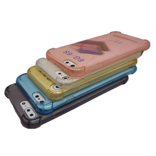 Capa Transparente com cores sortidas Tpu Anti-Impacto para iPhone 6/6 plus/7/7plus/8plus/ X e Xs