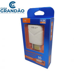 Carregador de celular turbo iphone  4.8a  2 usb lightning