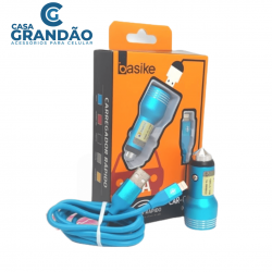 Carregador Veicular Carro Universal CARGA RápidA 2 Entrada USB de 3.4a E 2.4a CABO LIGHTNING BA-CAR5137 I6