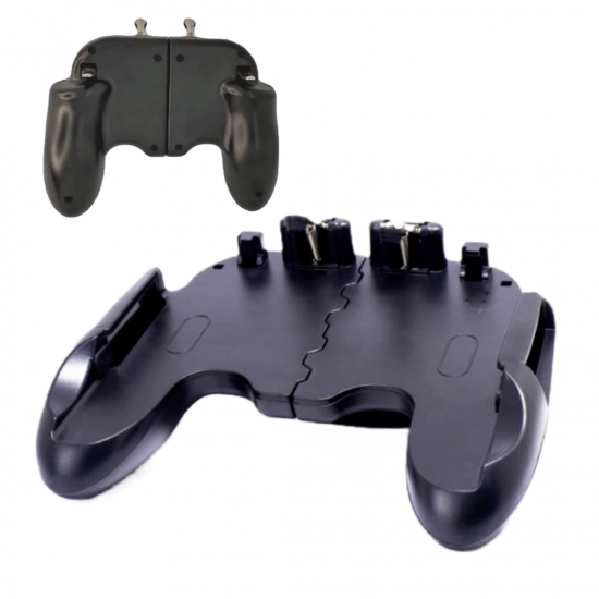 Kit 1 Gamepad Controle Suporte + 1 Par Gatilhos R1 L1 Celular Jogo Joystick  Jogo de Tiro Call Of Duty Pubg Free Fire