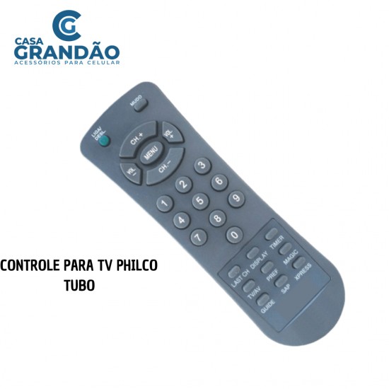 Controle Compatível Com Tv Philco Tubo Tv Antiga PH14D, PH14E, PH21C, PH21D, PH21E, PH21M