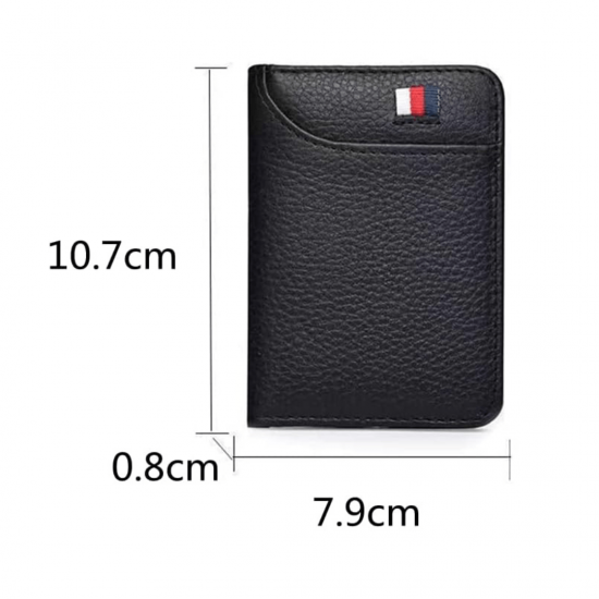 Carteira Masculina Ultra Fina Slim Pequena Porta Cartão Couro Sintético