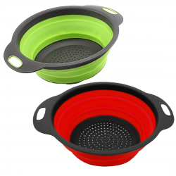Escorredor Retrátil Redondo de Silicone Escorredor de Macarrão Arroz Alimentos