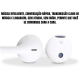 Fone de ouvido Branco P2 3.5mm Para Celular Alta Qualidade De Som inova - kv-10025