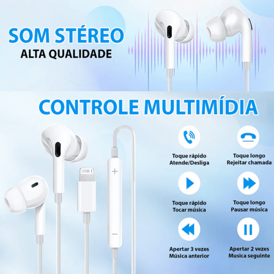 Fone de Ouvido Espuma Com Fio iPhone Inova