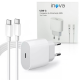 Fonte Carregador Turbo 20W USB Tipo C + Cabo Tipo C para Tipo C Inova