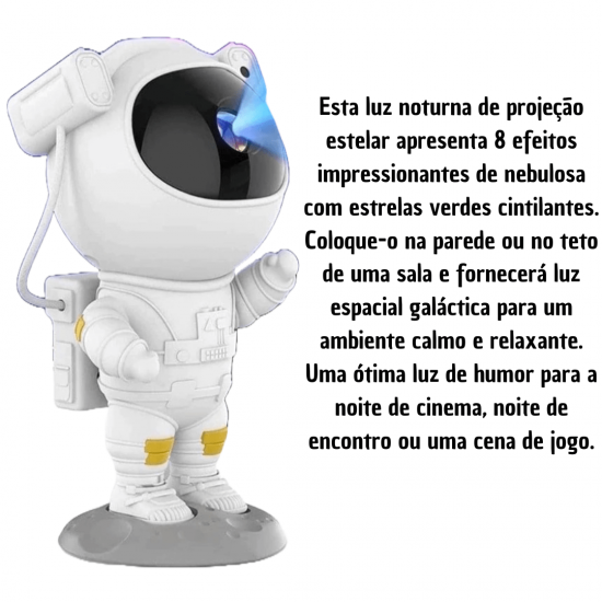 Galaxy Star Projetor Céu Estrelado Luz Da Noite Astronauta LED Lâmpada