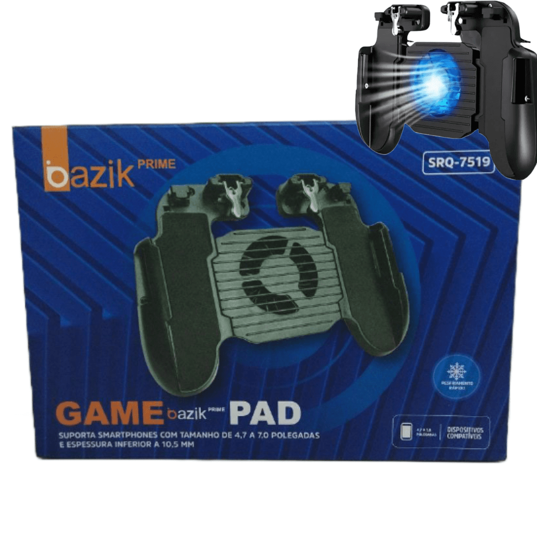 Controlador de Gamepad para Jogos para Smartphone, Dois Ventiladores de  Refrigeração, Controle de Jogo para Celular, Com Dupla Refrigeração,  Dissipação Rápida de Calor (5000mah)