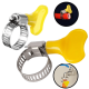 Kit 6 Abraçadeira Borboleta Metal Inox 13x19 Reforçada 3/4
