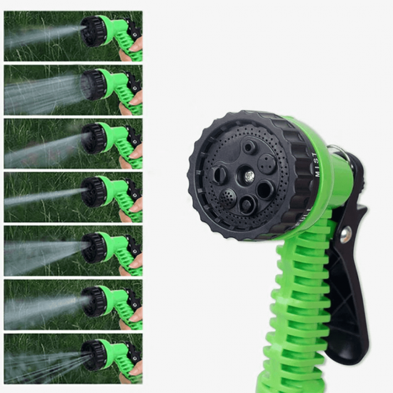 Mangueira Mágica 15M Flexível 7 funções Jato Irrigação para Jardim Lavagem de Carro