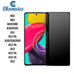 Película 3d Privacidade Anti Spy Samsung A02/A03/A03CORE/A10/A10S/A12/A13 4G/A20/A22 4G/A23/A32 4G/A32 5G/A50/A53