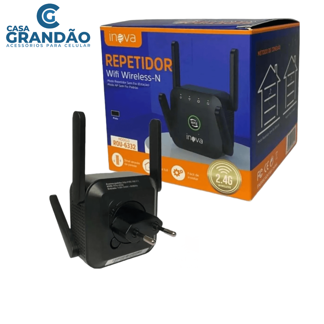 Repetidor de sinal wifi inova rou 6332
